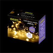 ФАZA Гирлянда DC-G03-50Y, 50 желт. microLED, 5.1 м., 8 реж., 3xAA .5047853