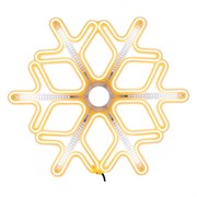 NEON-NIGHT Фигура «Снежинка» из гибкого неона с эффектом тающих сосулек, 60х60 см, цвет свечения теплый белый/белый 501-226