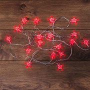 NEON-NIGHT Гирлянда светодиодная "Звездочки" 20 LED КРАСНЫЕ 2,8 метра 303-034