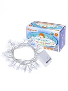 TDM Гирлянда светодиодная "Снежинки" 50LED, 5м, 8 режимов, многоцвет., прозр. шнур, 250 В, SQ0361-0047