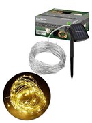 TDM Гирлянда CCГ-112 "Роса" на солнечной батарее, 10 м, 100 LED, теплый белый, IP54 SQ0330-0199