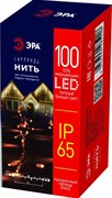 ЭРА ERAPS-NP10 Гирлянда 100LED Нить 10 м, теплый свет, бел. мерц., прозрач. ПВХ, 220В, IP65 Б0051889