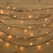 NEON-NIGHT Гирлянда "Твинкл Лайт" 6 м, темно-зеленый ПВХ, 40 LED, цвет ТЕПЛЫЙ БЕЛЫЙ 303-026