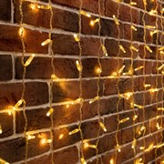 NEON-NIGHT Гирлянда светодиодная «Дождь» 2х6 м, эффект мерцания, прозрачный провод, 230 В, диоды теплый белый, 768 LED (партия 2020 - 768 LED) 235-386