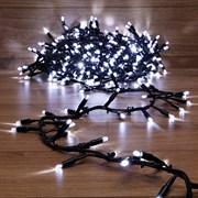 NEON-NIGHT Гирлянда «Кластер» 10 м, 400 LED, черный каучук, IP67, соединяемая, цвет свечения белый 315-265