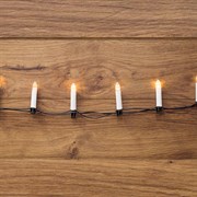 NEON-NIGHT Гирлянда "Свечи" 10м, темно-зеленый ПВХ, 50 LED ТЕПЛЫЙ БЕЛЫЙ 303-085