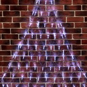 Гирлянда Сеть 2x2x1.5 м, свечение с динамикой, прозрачный ПВХ, 136 LED, 230 В, цвет свечения белый (контроллер в комлекте) 215-055
