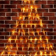 Гирлянда Сеть 2x2x1.5 м, свечение с динамикой, прозрачный ПВХ, 136 LED, 230 В, цвет свечения теплый белый (контроллер в комлекте) 215-056