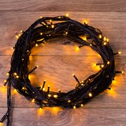 NEON-NIGHT Гирлянда "Твинкл Лайт" 10 м, черный ПВХ, 100 диодов, цвет оранжевый 303-151