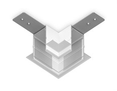 Ambrella Коннектор угловой для встраиваемого шинопровода под ГКЛ 12,6мм Magnetic 220V GL1039 WH белый 80*80*47 (соединители в комплекте) GL1039