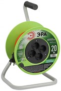 ЭРА Удлинитель силовой RP-4-2x0.75-20m на пластиковой катушке без заземления 4 розетки 20м ПВС 2х0,75мм2 Б0059779