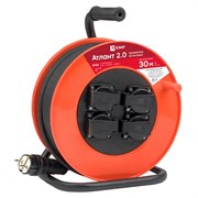 EKF PROxima Удлинитель на катушке "Атлант 2.0" 4 гнезда 30м с заземлением КГ 3*1,5 16А/3,5кВт IP44 UKA02-16-315R-4-30-IP44