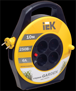 IEK Катушка УК10 с т/з 4 места 2Р/10м 2х0,75 мм2 "Garden" WKP23-06-04-10