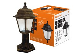 TDM Светильник садово-парковый НТУ 04-60-001 четырехгранник, стойка, пластик, бронза SQ0330-0715