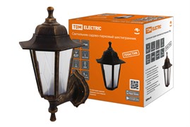 TDM Светильник садово-парковый НБУ 06-60-001 шестигранник, настенный, пластик, расс.пластик, бронза SQ0330-0771