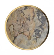 Odeon Light 5079/40L L-VISION ODL24 зол/серо-бежевый/металл/натур.камень/акрил Настен.-потолочн. cветил. с переключ.цветов.темпер. LED 40W 3000К/4000K 5079/40L