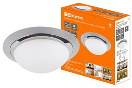 TDM Светильник потолочный Круг хром  2х60Вт E27 IP 44 СП 01 SQ0346-0001