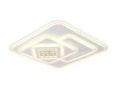 Ambrella Потолочный светодиодный светильник с хрусталем FA255 WH белый 118W 500*500*80 (ПДУ РАДИО 2.4) FA255