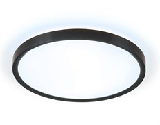 Ambrella Потолочный светодиодный светильник FZ3055 BK черный IP44 33W+10W 6400+6400К D375*40 (Без ПДУ) FZ3055