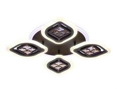 Ambrella Потолочный светодиодный светильник с пультом FA281/4 CF/TI кофе/янтарь 69W 530*530*80(ПДУ РАДИО 2.4G) FA281