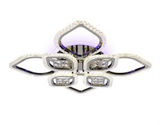 Ambrella Потолочный светодиодный светильник с пультом FA2835/4+4 DCH черный хром 3000K/4200K/6400K 118W 750*750*120 (ПДУ РАДИО 2.4G) FA2835