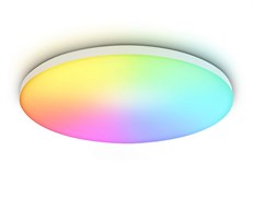 Ambrella Потолочный светодиодный светильник с Wi-Fi Яндекс Алисой/Tuya/Smart Home/Alexa FZ2002 WH белый IP54 25W 3000K-6500K+RGB D370*55 (ПДУ ИК) FZ2002