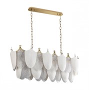 Odeon Light 5051/14 HALL ODL24 517 золото/белый/прозрачный/металл/фарфор/стекло Люстра E14 14*40W PORCELA 5051/14