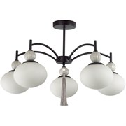 Lumion 8273/5C NEOCLASSI черный, серый/белый металл, керамика/стекло Люстра потолочная Е14 5*40W 220V GLORIYA 8273/5C