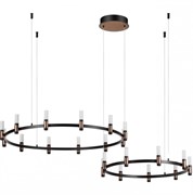 Odeon Light 5009/98LA L-VISION ODL23 385 матовый черный/ ант.бронза/белый/металл/акрил Люстра LED 98W 4000K 2500Лм CANDEL 5009/98LA