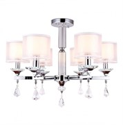 Ambrella Подвесная люстра с хрусталем TR4533/6 CH/WH хром/белый E14/6 max 40W D700*560 TR4533