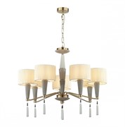 Odeon Light 5403/7 CLASSIC ODL_EX23 33 бронзовый/светло-коричневый/кремовый металл/керамика/ткань Люстра E14 7*40W LATTE 5403/7