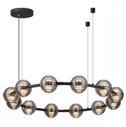 Odeon Light 5041/120L L-VISION ODL24 427 черн./золото/дымчатый/металл/стеко Люстра LED 120W 4000К 9364Лм TRONI 5041/120L