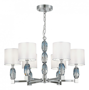 ST LUCE SL1759.103.06 Люстра подвесная Хром, Голубой/Белый E14 6*40W SL1759.103.06