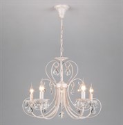 Eurosvet Люстра с хрусталем 3305/5 белый с золотом / прозрачный хрусталь 00000063411