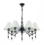 Odeon Light 4896/7 MODERN ODL_EX23 25 черный матов./серый/молочный металл/керамика/ткань Люстра E14 7*40W SOCHI 4896/7