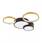 Lumion 5255/64CL LEDIO LN23 черный, матовое золото Люстра потолочная диммир. с ДУ LED 64W 4224Лм 220V NORBERT 5255/64CL