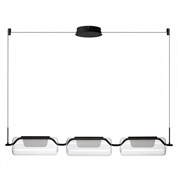 Odeon Light 5003/30L L-VISION ODL23 283 черный матовый/прозрачный/стекло Люстра LED 30W 3000K KAVIA 5003/30L