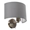 Arte Lamp A1021AP-1SS Mallorca Бра с выкл., серебро/серый текстиль A1021AP-1SS - фото 116343