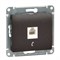 Glossa шоколад Мех розетка телефонная RJ11 GSL000881T - фото 12573
