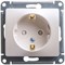Glossa перламутр розетка с заземлением, со шторками, 16А GSL000645 - фото 12667