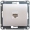 Glossa перламутр розетка компьютерная RJ45 кат.5E GSL000681K - фото 12683