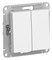 Systeme Electric AtlasDesign белый переключатель 2-клавишный сх.6, 10АХ, механизм ATN000165 - фото 44886