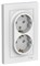 Systeme Electric AtlasDesign белый розетка с заземлением, двойная, 16А, в сборе ATN000124 - фото 44908