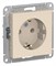 Systeme Electric AtlasDesign бежевый розетка с заземлением, 16А, механизм ATN000243 - фото 44972