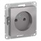 Systeme Electric AtlasDesign алюминий розетка без заземления, 16А, механизм ATN000341 - фото 45077