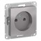 Systeme Electric AtlasDesign алюминий розетка без заземления, 16А, механизм ATN000341 - фото 45078
