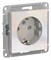 Systeme Electric AtlasDesign жемчуг розетка с заземлением, со шторками, 16А, механизм ATN000445 - фото 45116
