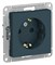 Systeme Electric AtlasDesign изумруд розетка с заземлением, со шторками, 16А, механизм ATN000845 - фото 45388