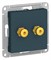 Systeme Electric AtlasDesign изумруд Аудиорозетка двухместная ATN000887 - фото 45411