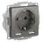 Systeme Electric AtlasDesign сталь SO + USB розетка A+A, 5В/2,4 А, 2х5В/1,2 А, механизм ATN000930 - фото 45491